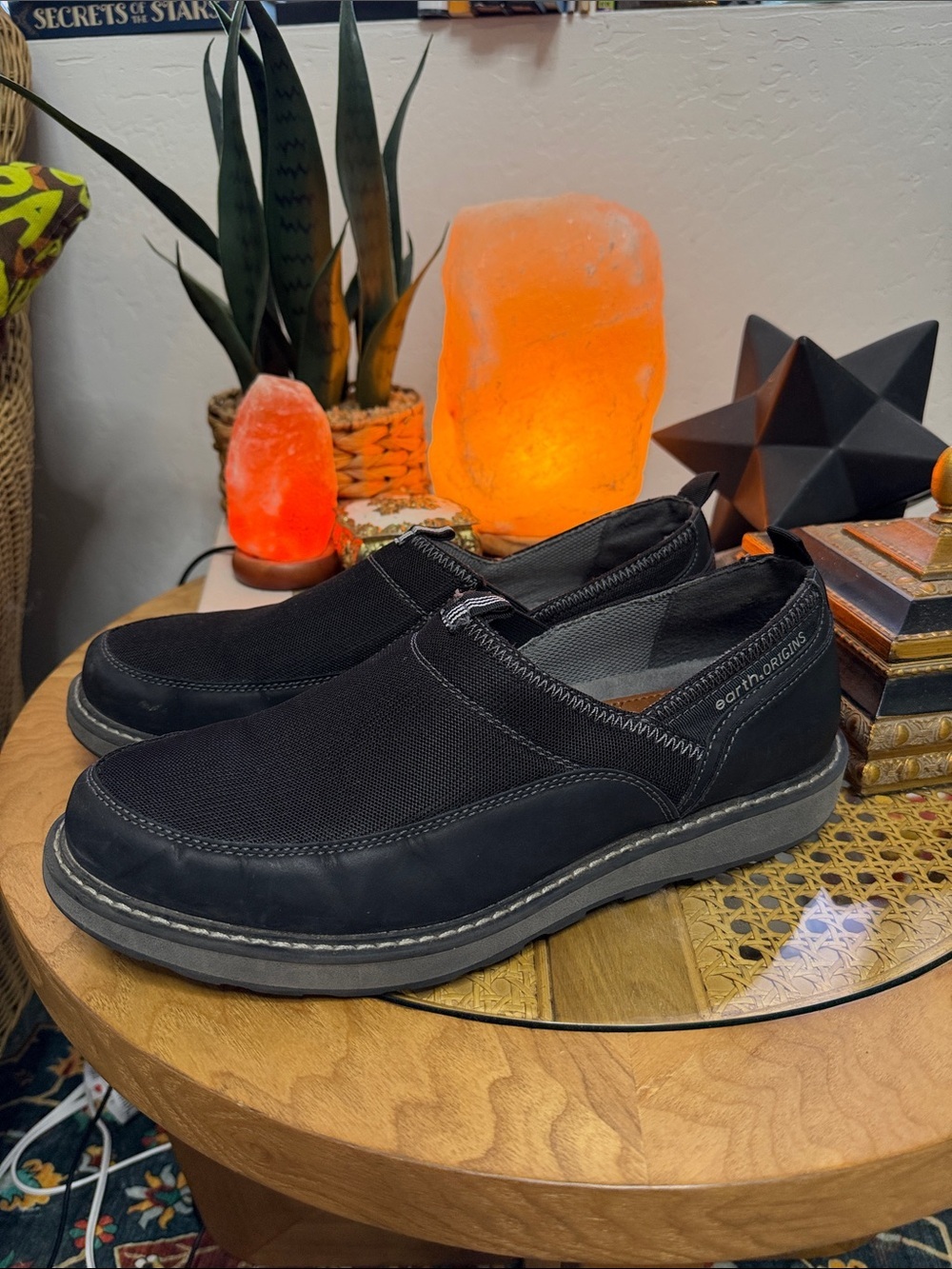 Earth Origins Men’s Black Mesh Slip-On Comfort Loafers Casual Shoes